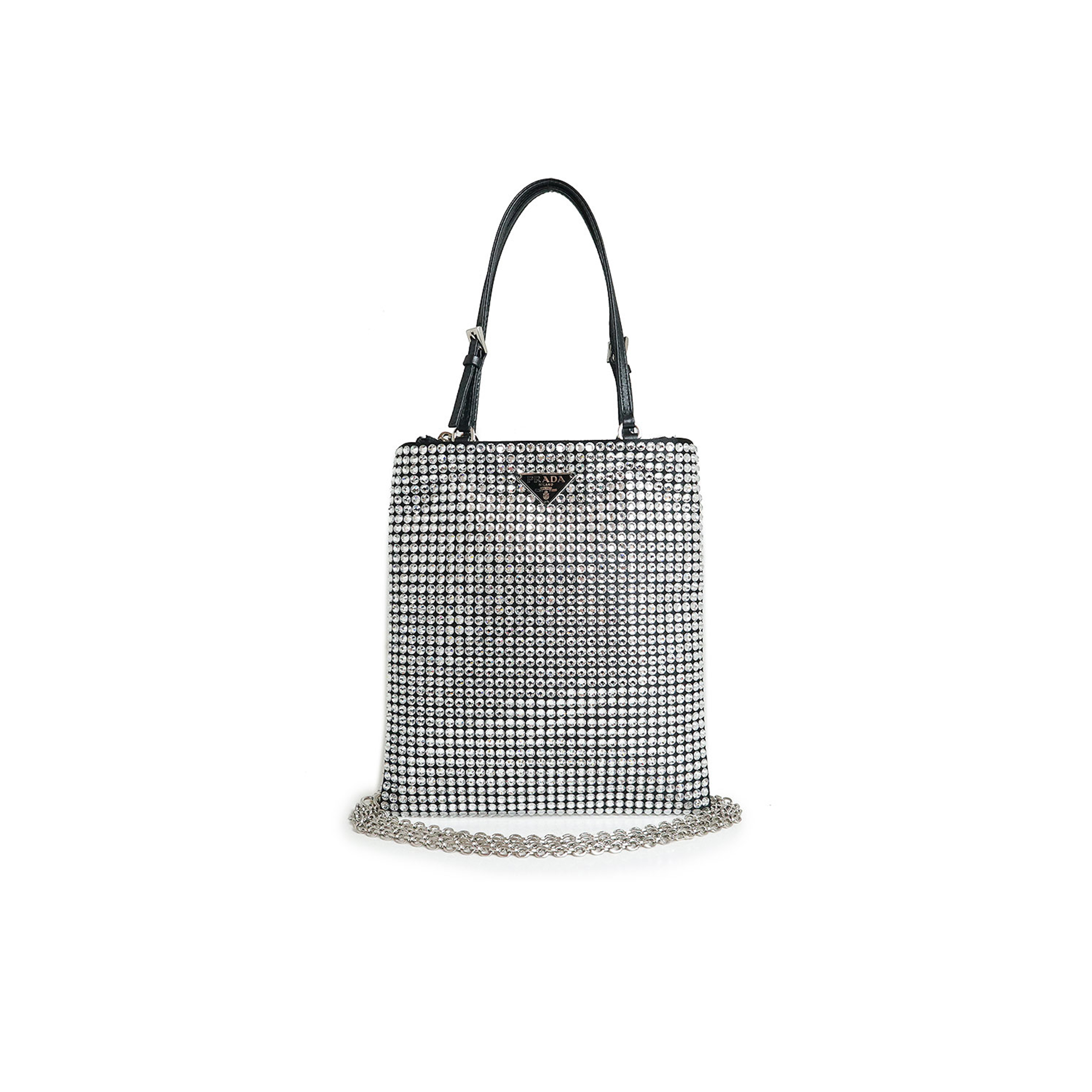 Pra*a triangle chain shoulder bag 1ba253 (20*18cm)